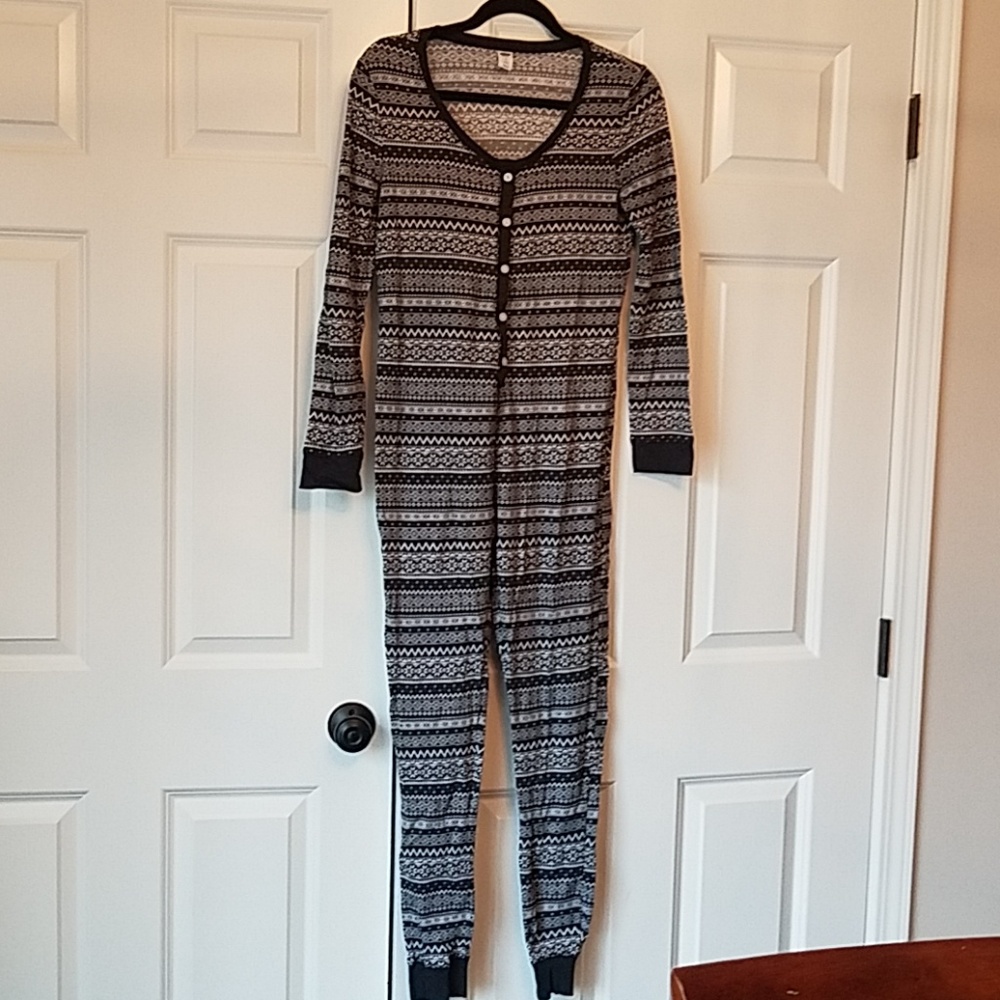 Old Navy Christmas Long Underwear Onesie Pajamas
